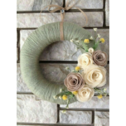 Buttons & Blooms Wreath