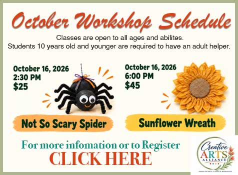 October Classes for Creative Arts Alliance